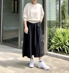 UNIQLO⭐️【春夏】ボリュームロングスカート　ブラック