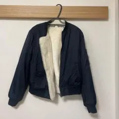 MA-1 ブルゾン ボア ファー リバーシブル 黒