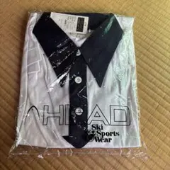 AHEAD ポロシャツ ホワイト/ネイビー