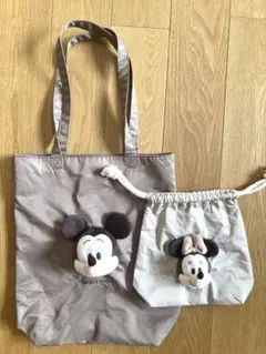 【新品未使用】ディズニーストア　ミッキー　トートバッグ ミニー　ポーチ　巾着