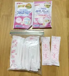 母乳パッド38枚とクリーニングコットン24包　セット