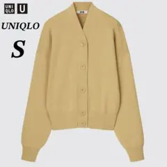 【美品】ユニクロ　ショートカーディガン　羽織り　セーター　クロップド　万能