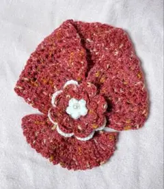 ハンドメイド＊お花モチーフのミニマフラー