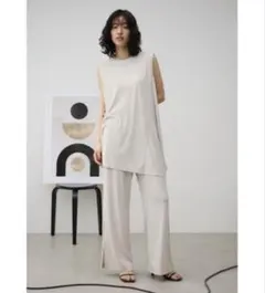 AZUL　クリーンクールシリーズ　上下セットアップ　ノースリーブ&スリットパンツ