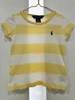 Ralph Lauren イエロー ストライプ Tシャツ 2/2T