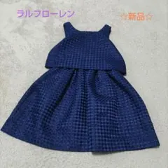 ☆新品☆　ラルフローレン ネイビー ノースリーブワンピース 紺