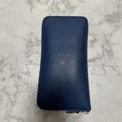 HERMES シルクイン 長財布 ブルーのサムネイル