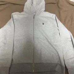 u.s.polo ASSN フルジップパーカー グレー L