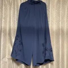 HARE 刺繍 パンツ　ブルー