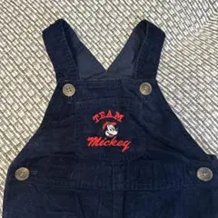 TEAM Mickey コーデュロイオーバーオール ネイビー