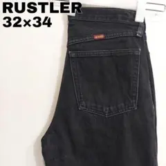 Rustler ラスラー W32 ブラックデニム ボトム 古着 黒 13205