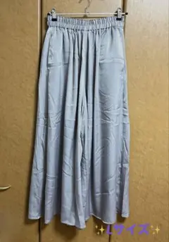 AMERICAN HOLIC グレー ワイドパンツ 光沢感あり　Lサイズ