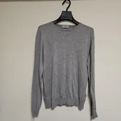 【新品に近い】ジョンスメドレー　コットンクルーネックニットM　現定価49500円