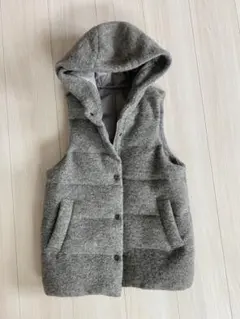美品】 LACOSTE ラコステ ダウンベスト フード付き レディース36 