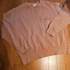 ZARA ピンクブラウン ポケット付き スウェット