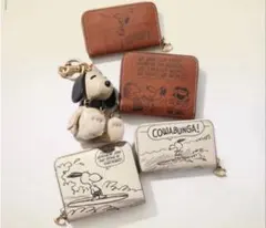 COACH コーチCOWABUNGA!スヌーピー ピーナッツ二つ折り財布ホワイト