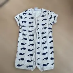 PETIT BATEAU クジラ柄ロンパース 12m 74cm