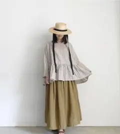 ICHI Antiquites‪‪♥︎⁡限定 インディゴリネンフリルブラウス - メルカリ‬‬