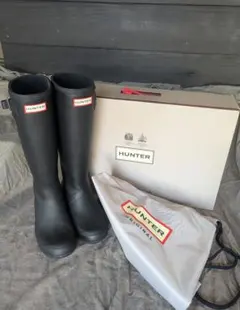値下げしました【ほぼ新品】HUNTER ロングブーツ 23cm 24cm 箱あり