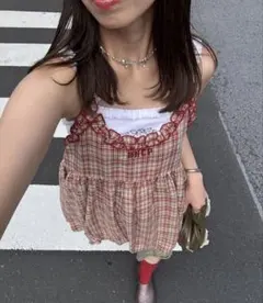 チェック柄バルーンキャミソールのサムネイル