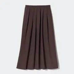 UNIQLO　ユニクロ　ボリュームロングスカート　ダークブラウン