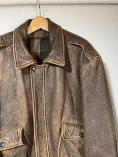 古着 レザージャケット A-2型 羊革 フライトジャケット レザーブルゾン