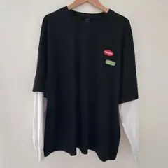 Dazy ブラック XL 長袖　カットソー　ワンポイント　シンプル　トップス