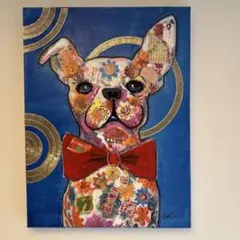フレンチブルドッグ　犬の油彩画 表現主義 フレンチブルドッグ 犬の油彩画 表現主義 - メルカリ