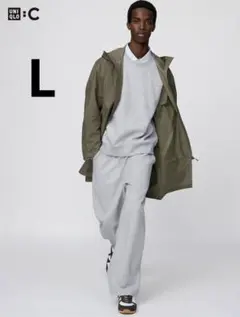 【値下げ不可】UNIQLO C スウェットワイドパンツ L グレー