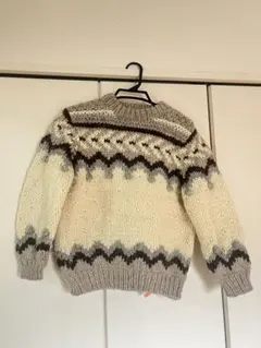 ノルディック柄ウール混紡セーター