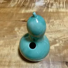 未使用｜たち吉 青磁 ひょうたん型 花器 一輪挿し 昭和レトロ 化粧箱ありのサムネイル