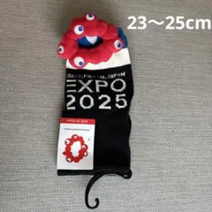 完売　23-25cm ぬいぐるみ　ミャクミャク ソックス EXPO ブラック