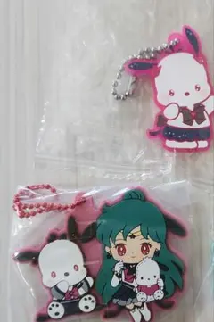 新品】美少女戦士セーラームーン サンリオ コラボ キーホルダー　ラバーマスコット