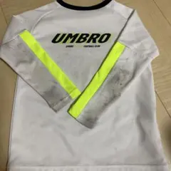 UMBRO 長袖サッカーシャツ ホワイト/イエロー　130センチ