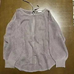 GU メッシュバックリボンセーター
