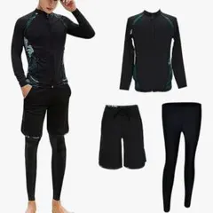 お得な3点セット❣️ラッシュガード 水着 メンズ 上下セット UVカット