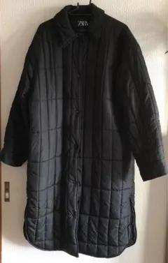 ZARA ブラック キルティングジャケット ロング丈　Mサイズ