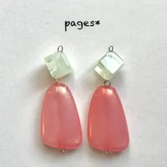 No.174* レトロバイカラーピアス/イヤリング