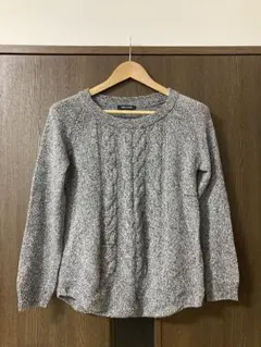 COMME CA DU MODE ケーブルニット 長袖セーター　毛　100%