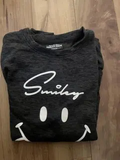 スミリー顔プリント長袖トレーナー