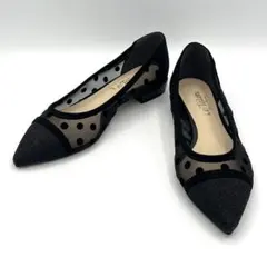 ☆未使用級☆ Le Talon ルタロン 23cm ドットチュールパンプス