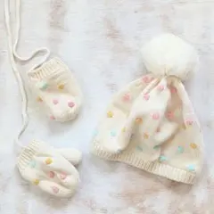 【baby GAP】ニット帽子 ミトン セット