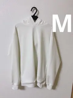 M☆大人気☆メンズ ホワイト フード付き スウェットパーカー