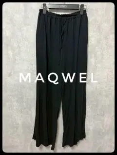 ✅️マクウェル　ノーリーズ　ソフトタッチスラブスリットパンツ　黒　Ｆ