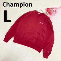★ 90s Champion メンズ 裏起毛 刺繍 トレーナー 赤 チャンピオン