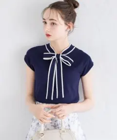 《新品タグ付き》tocco♡2wayボウタイリボンニットのサムネイル