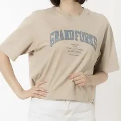 ティゴラ　コットンオーバーサイズTシャツ カレッジ TR-9C2134TS
