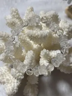 水晶ハートカボションブレスレット - メルカリ