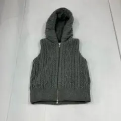 ラコステ LACOSTE ニット ダウンベスト グレー　34