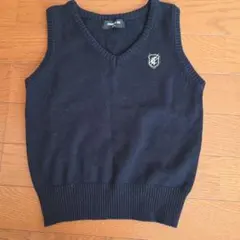 COMME CA ISM ネイビー Vネックベスト 110A